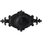 Ekena Millwork Quentin Ceiling Medallion, Hand-Painted Steel Gray, 23 1/2"W x 12 1/4"H x 1 1/2"P CM23RO1SGS - alternate 1